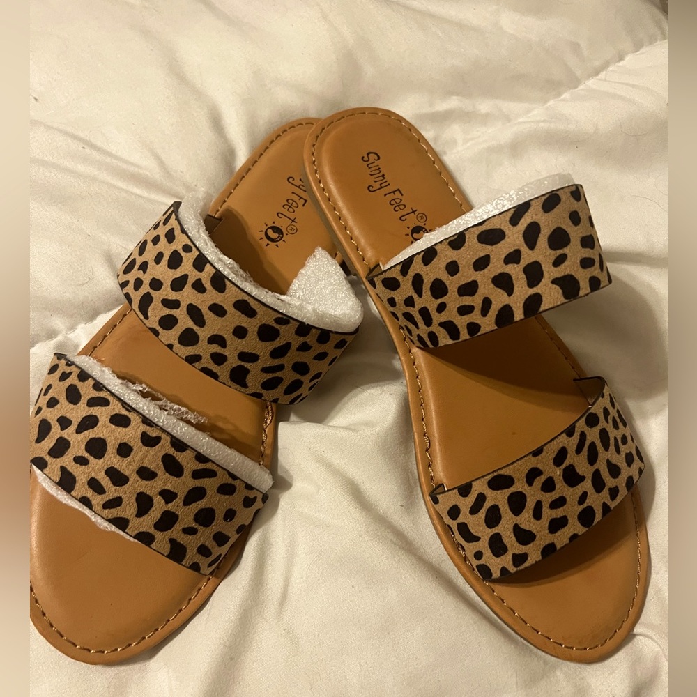 Leopard Strap Sandal